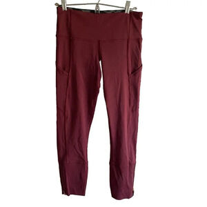 LULULEMON Purple Cropped Mid-Rise Leggings With Pockets  Size 6
